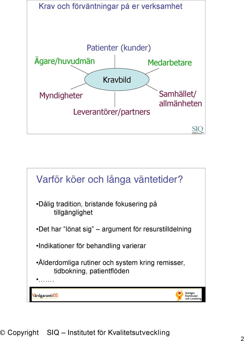 Dålig tradition, bristande fokusering på tillgänglighet Det har lönat sig argument för