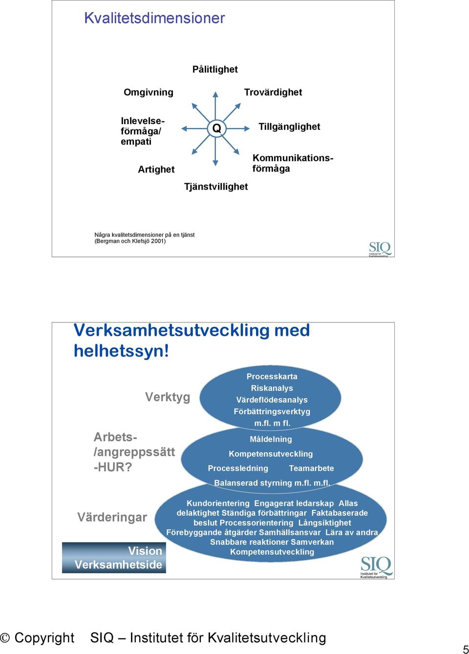 Måldelning Kompetensutveckling Processledning Teamarbete Balanserad styrning m.fl.