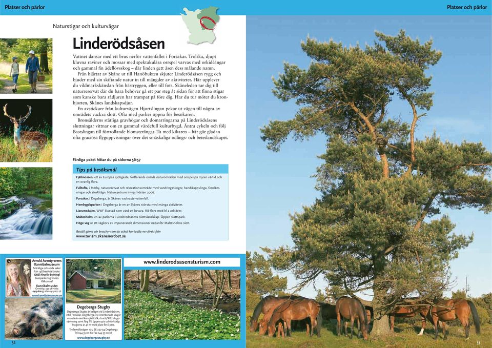 Från hjärtat av Skåne ut till Hanöbukten skjuter Linderödsåsen rygg och bjuder med sin skiftande natur in till mängder av aktiviteter.