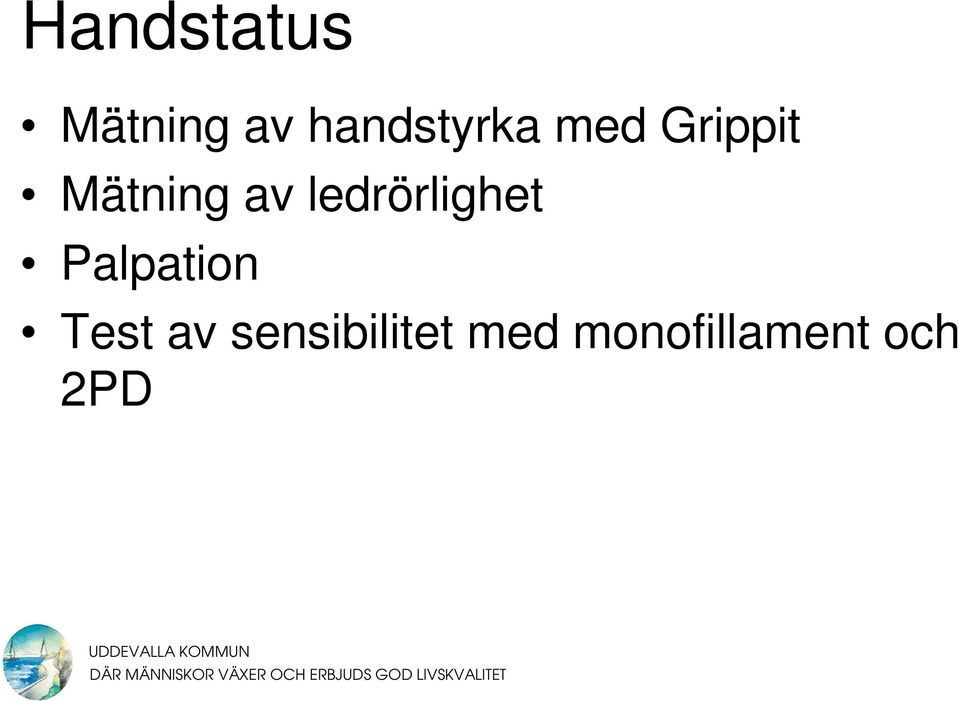 av ledrörlighet Palpation Test