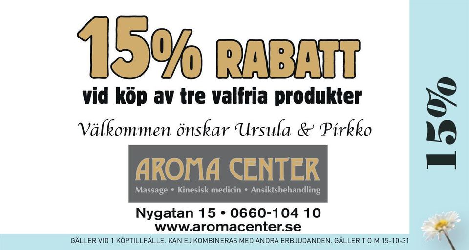 önskar Ursula & Pirkko 15%