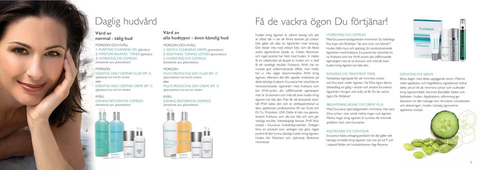 torr tendens KVÄLL EVENING RESTORATIVE COMPLEX (laktobionisk syra, glukonolakton) Vård av alla hudtyper - även känslig hud MORGON OCH KVÄLL 1. GENTLE CLEANSING CREME (glukonolakton) 2.