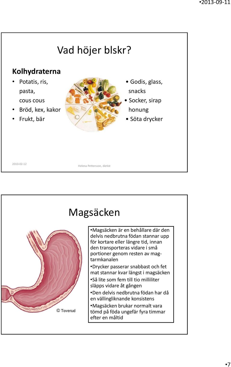 dietist Magsäcken Magsäcken är en behållare där den delvis nedbrutna födan stannar upp för kortare eller längre tid, innan den transporteras vidare i små