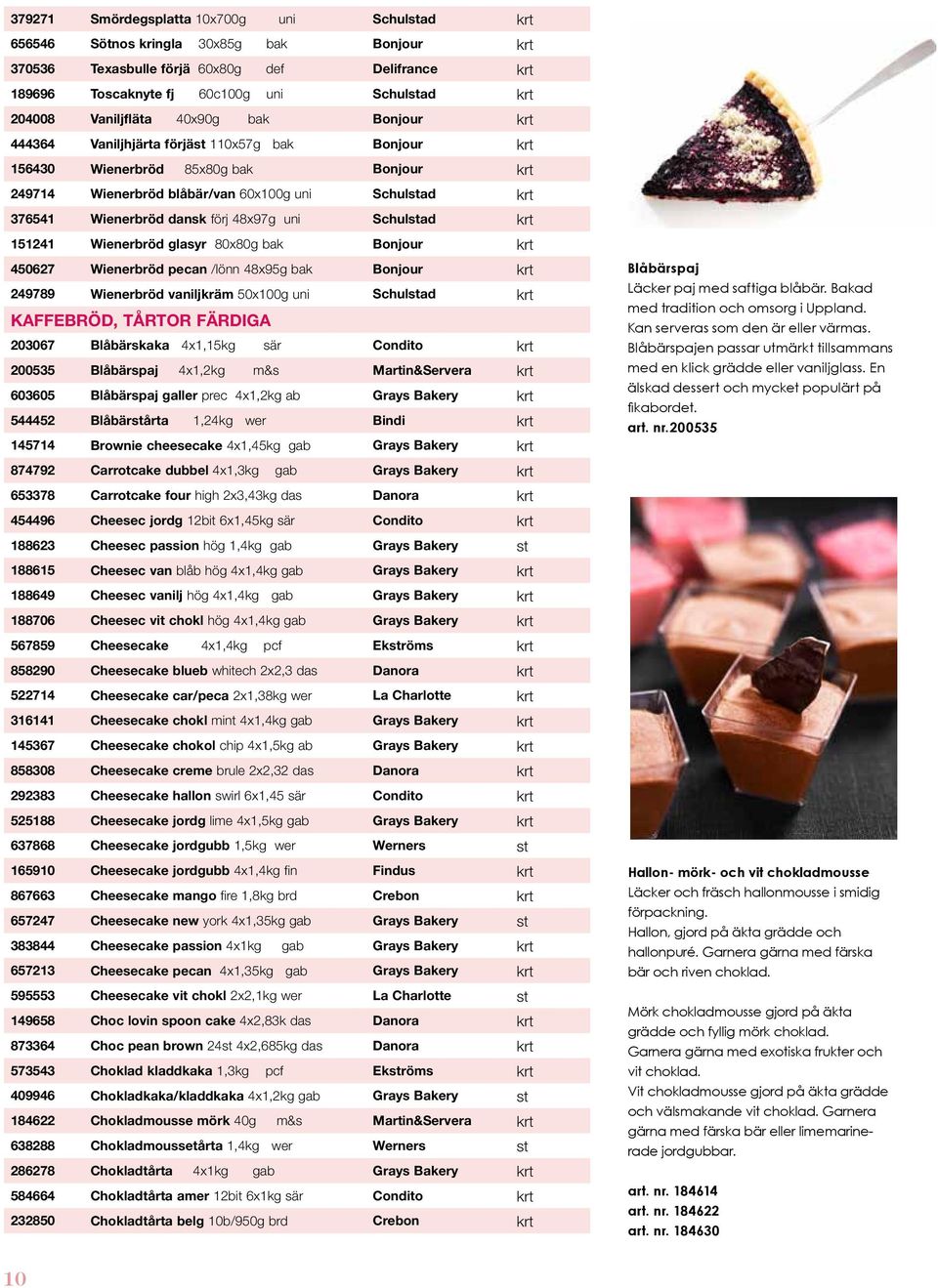 Wienerbröd dansk förj 48x97g uni Schulstad krt 151241 Wienerbröd glasyr 80x80g bak Bonjour krt 450627 Wienerbröd pecan /lönn 48x95g bak Bonjour krt 249789 Wienerbröd vaniljkräm 50x100g uni Schulstad