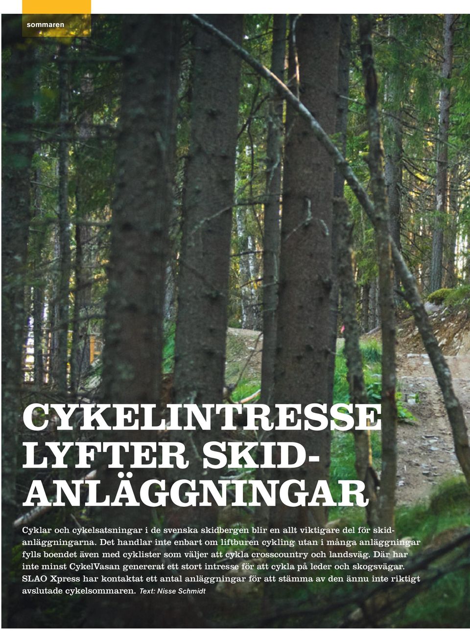 Det handlar inte enbart om liftburen cykling utan i många anläggningar fylls boendet även med cyklister som väljer att cykla crosscountry