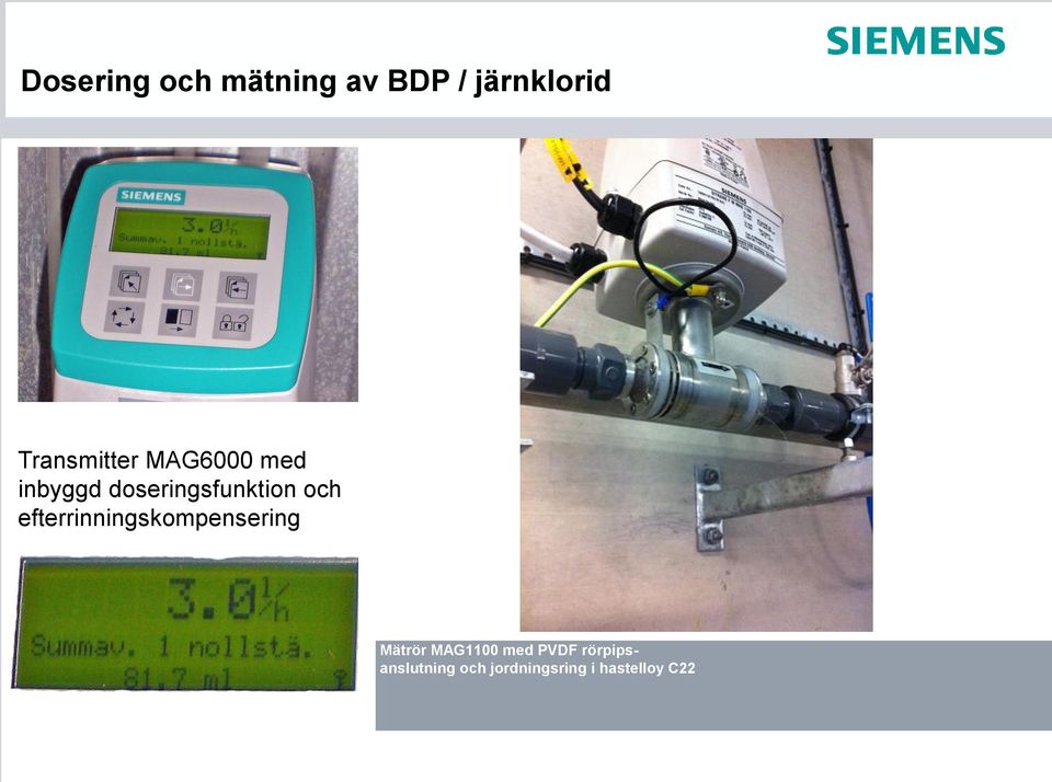 Mätrör MAG1100 med PVDF rörpipsanslutning och jordningsring