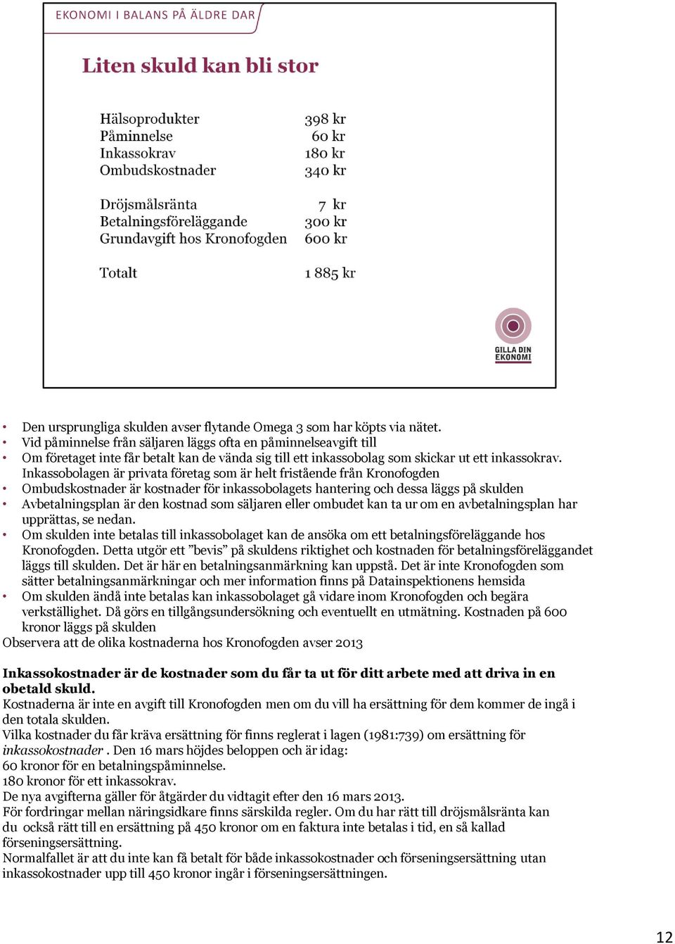 Inkassobolagen är privata företag som är helt fristående från Kronofogden Ombudskostnader är kostnader för inkassobolagets hantering och dessa läggs på skulden Avbetalningsplan är den kostnad som