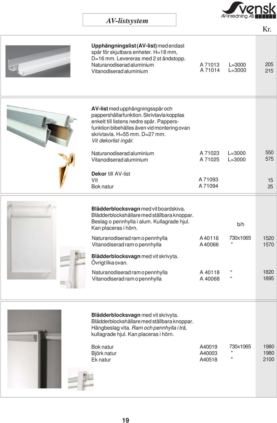 Pappersfunktion bibehålles även vid montering ovan skrivtavla. H=55 mm. D=27 mm. Vit dekorlist ingår.