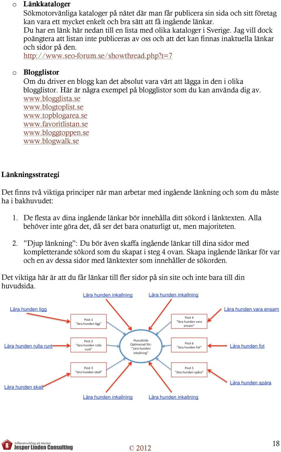 seo-forum.se/showthread.php?t=7 o Blogglistor Om du driver en blogg kan det absolut vara värt att lägga in den i olika blogglistor. Här är några exempel på blogglistor som du kan använda dig av. www.