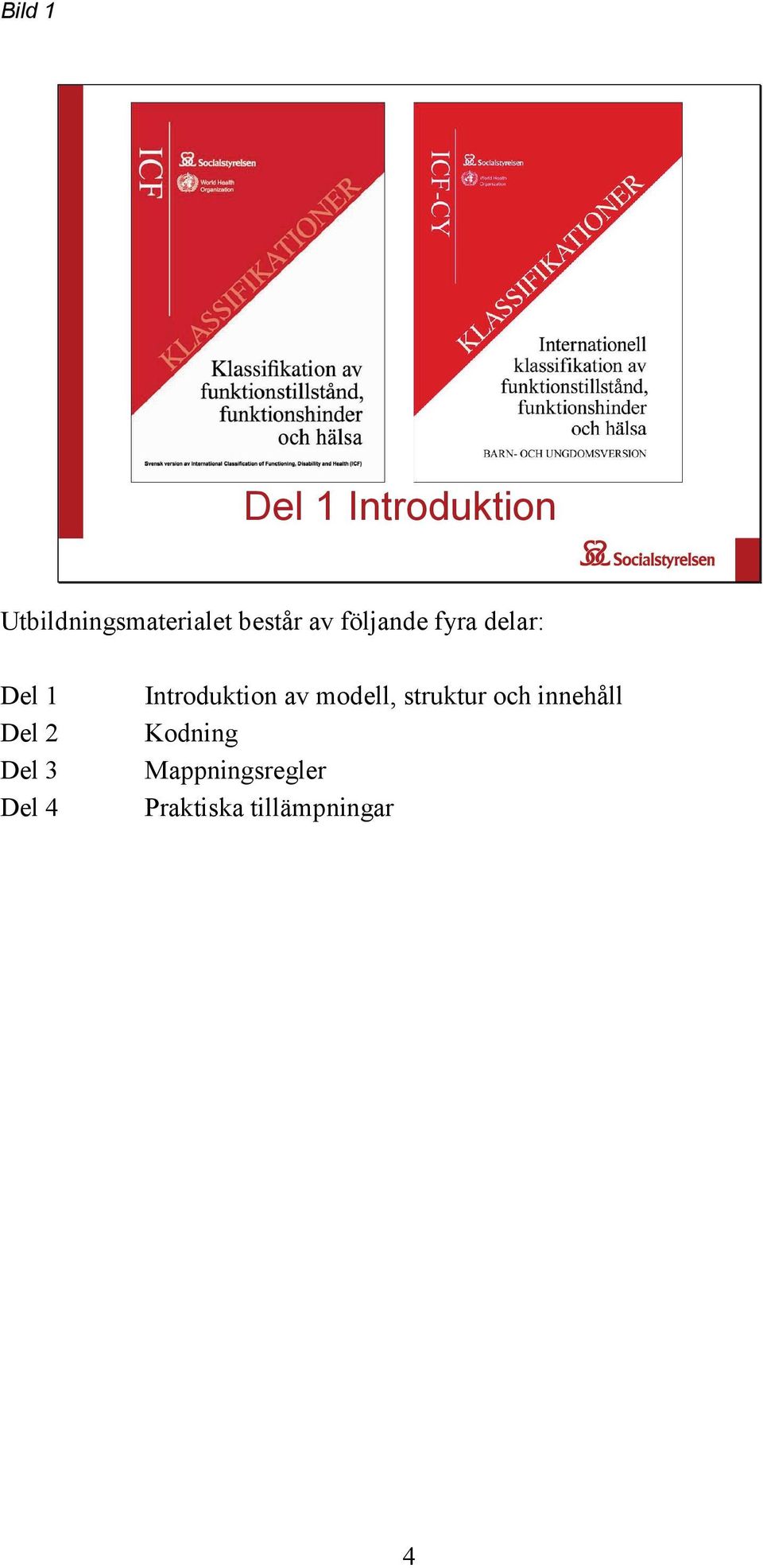 Del 4 Introduktion av modell, struktur och