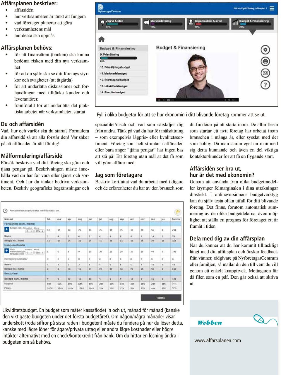 leverantörer. framförallt för att underlätta det praktiska arbetet när verksamheten startat Du och affärsidén Vad, hur och varför ska du starta? Formulera din affärsidé så att alla förstår den!