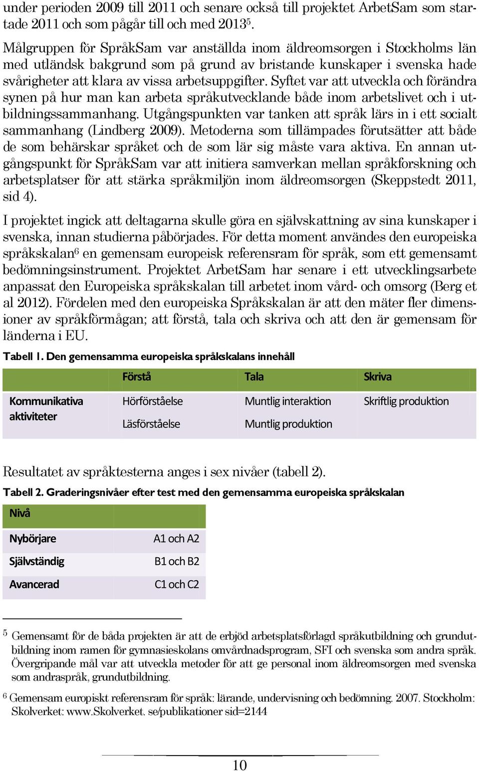 Syftet var att utveckla och förändra synen på hur man kan arbeta språkutvecklande både inom arbetslivet och i utbildningssammanhang.