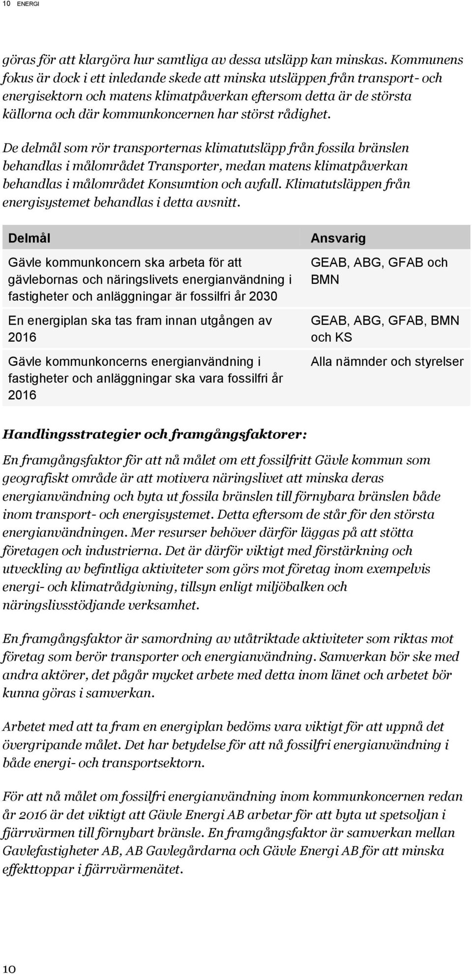 rådighet. De delmål som rör transporternas klimatutsläpp från fossila bränslen behandlas i målområdet Transporter, medan matens klimatpåverkan behandlas i målområdet Konsumtion och avfall.