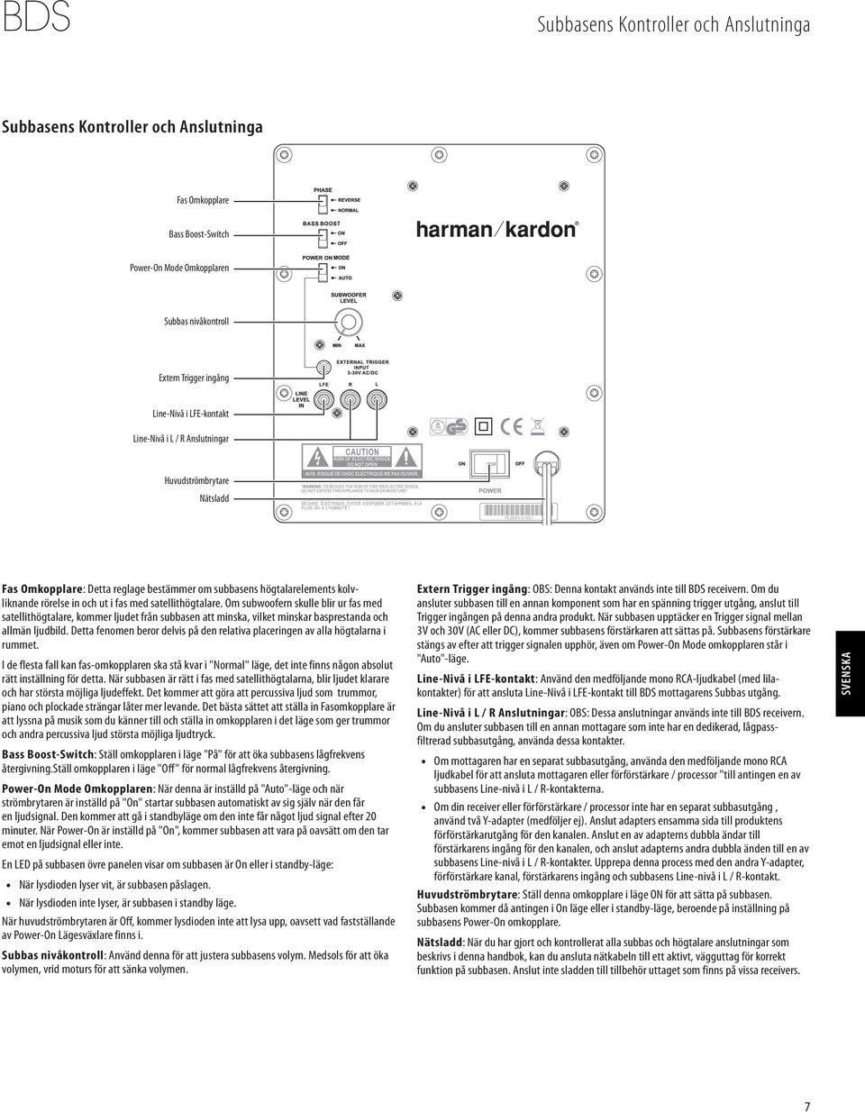 Om subwoofern skulle blir ur fas med satellithögtalare, kommer ljudet från subbasen att minska, vilket minskar basprestanda och allmän ljudbild.