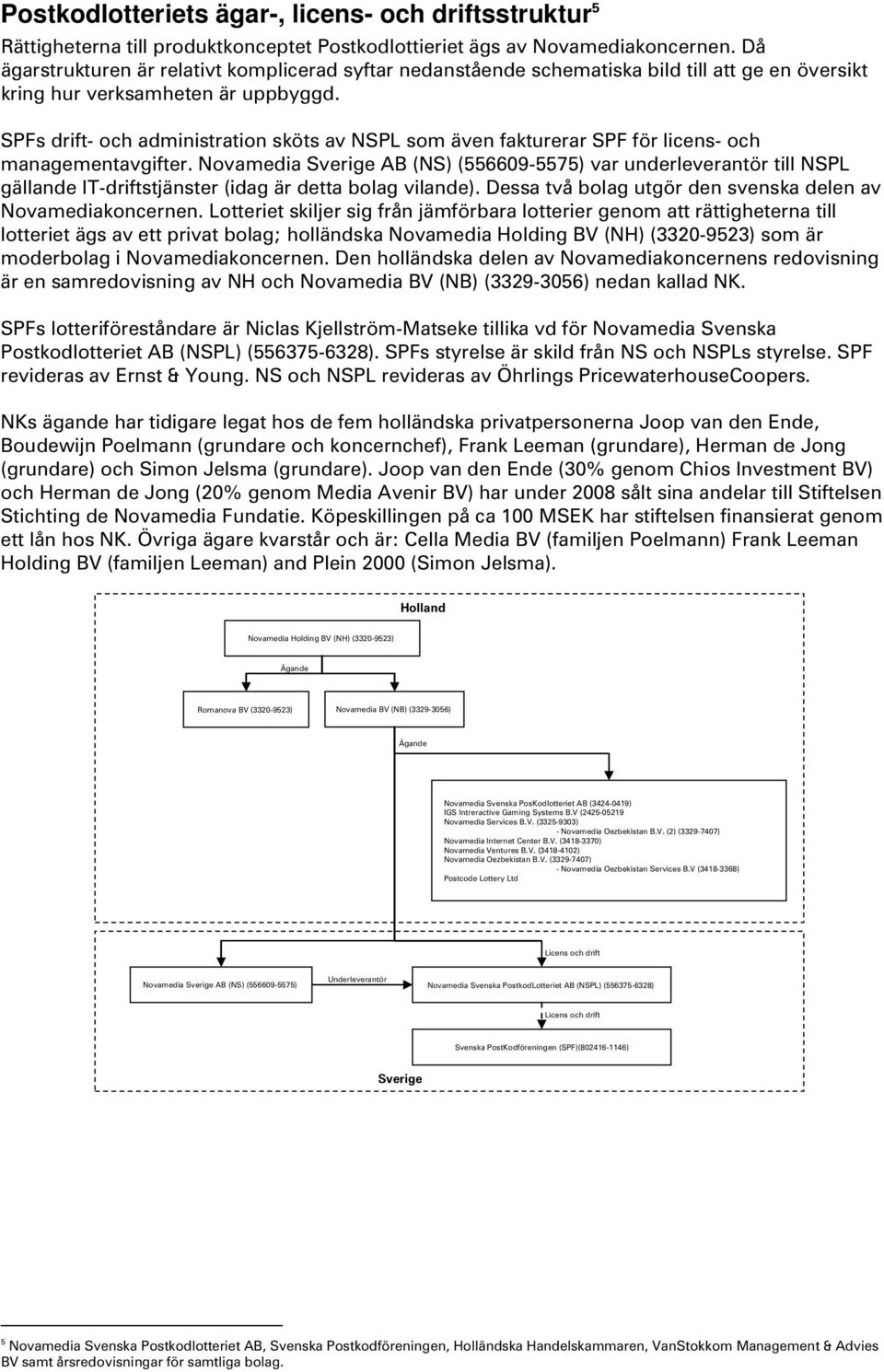 SPFs drift- och administration sköts av NSPL som även fakturerar SPF för licens- och managementavgifter.