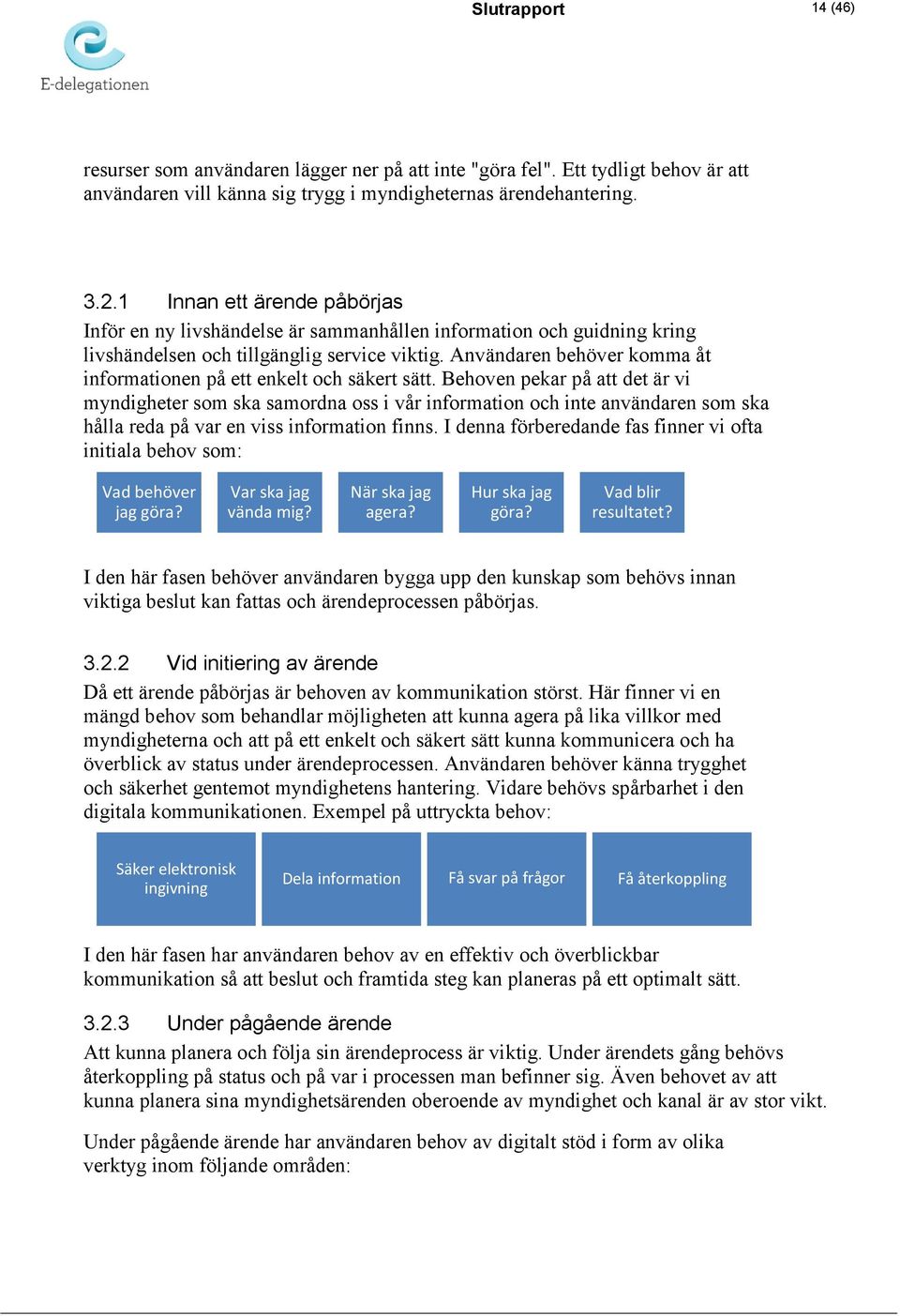 Användaren behöver komma åt informationen på ett enkelt och säkert sätt.