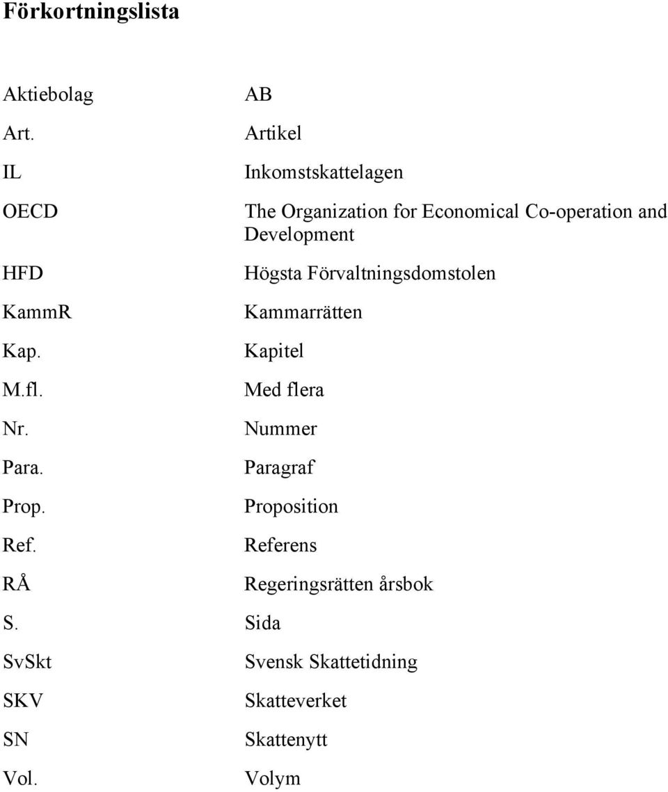 Högsta Förvaltningsdomstolen Kammarrätten Kapitel Med flera Nummer Paragraf Proposition