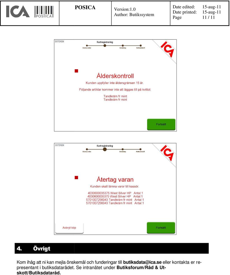 funderingar till butiksdata@ica.