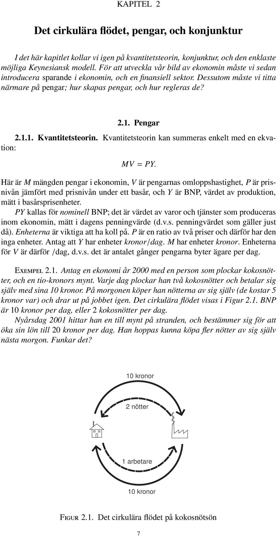 Pengar 2.1.1. Kvantitetsteorin. Kvantitetsteorin kan summeras enkelt med en ekvation: MV= PY.