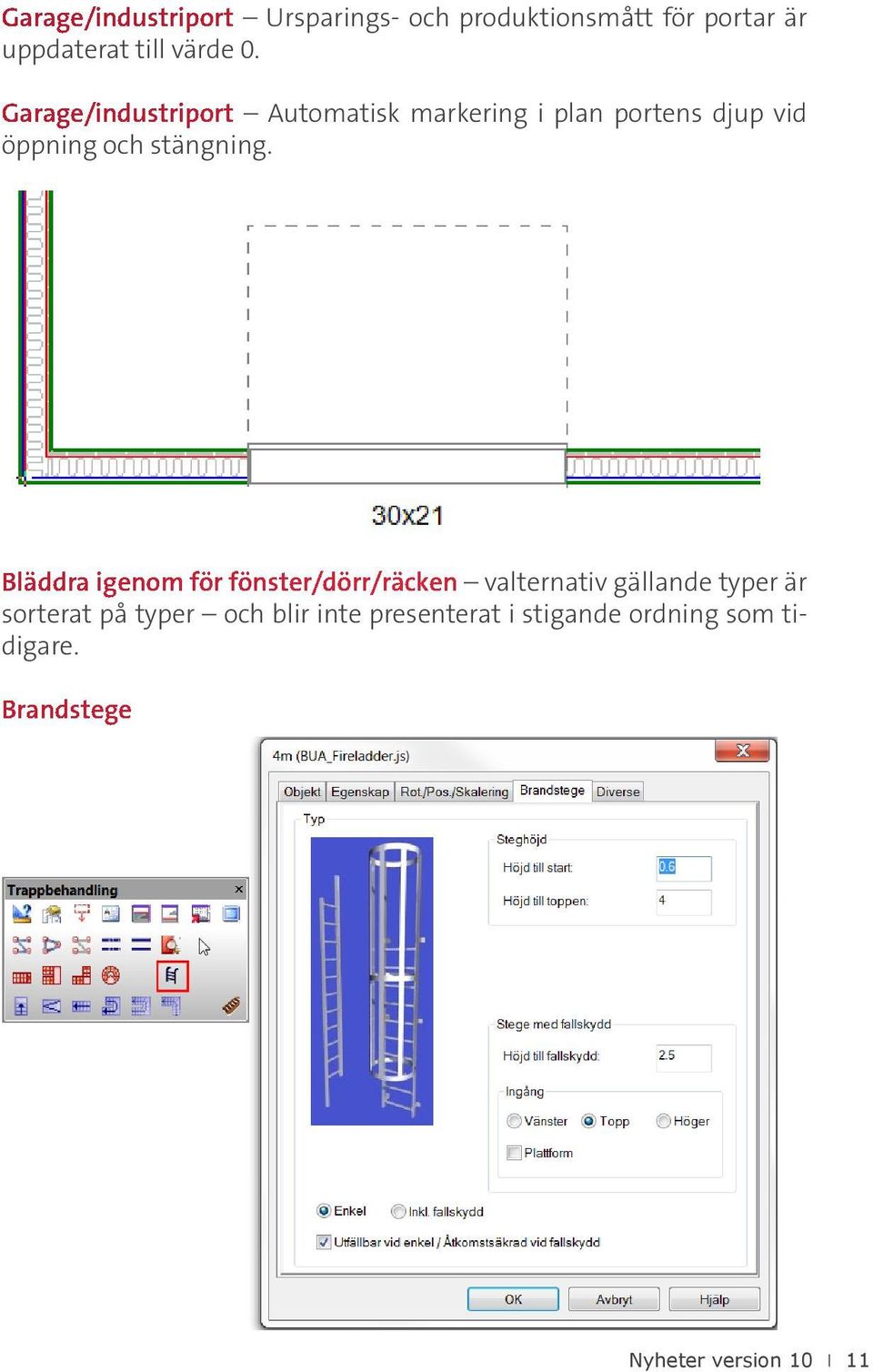 Bläddra igenom för fönster/dörr/räcken valternativ gällande typer är sorterat på typer