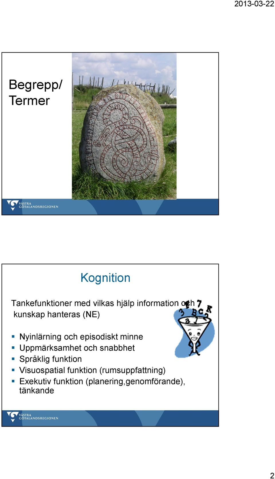 minne Uppmärksamhet och snabbhet Språklig funktion Visuospatial