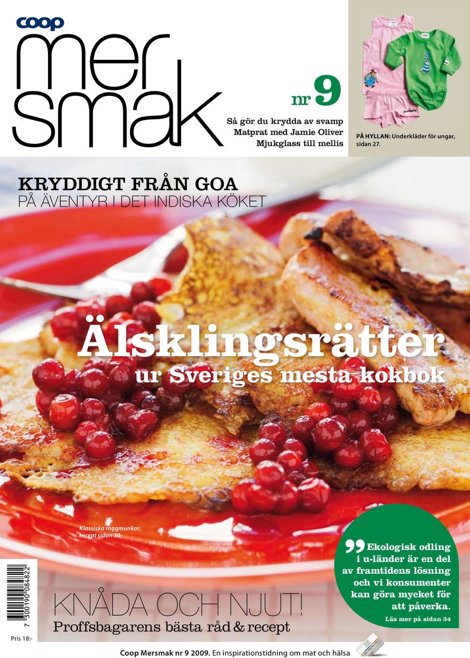 Pris 18:- Klassiska raggmunkar, recept sidan 30 KNÅDA OCH NJUT!