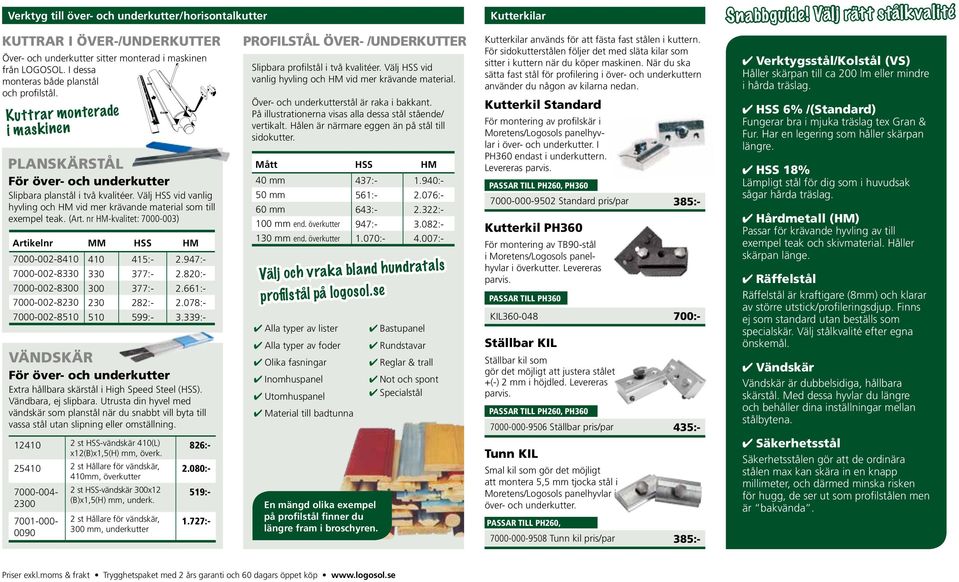 nr HM-kvalitet: 7000-003) Artikelnr MM HSS HM 7000-002-8410 410 415:- 2.947:- 7000-002-8330 330 377:- 2.820:- 7000-002-8300 300 377:- 2.661:- 7000-002-8230 230 282:- 2.078:- 7000-002-8510 510 599:- 3.