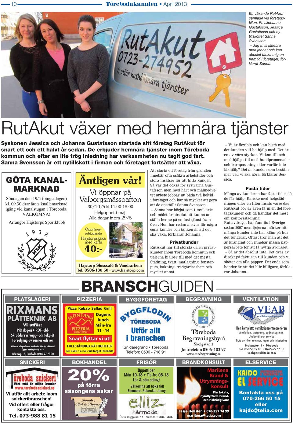 RutAkut växer med hemnära tjänster Syskonen Jessica och Johanna Gustafsson startade sitt företag RutAkut för snart ett och ett halvt år sedan.