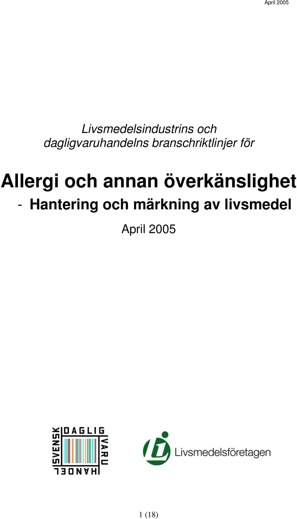 Allergi och annan överkänslighet -