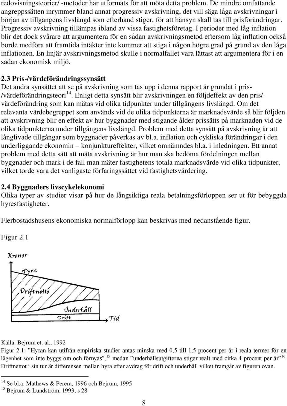 prisförändringar. Progressiv avskrivning tillämpas ibland av vissa fastighetsföretag.