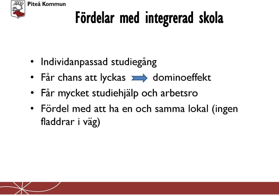 Får mycket studiehjälp och arbetsro Fördel med