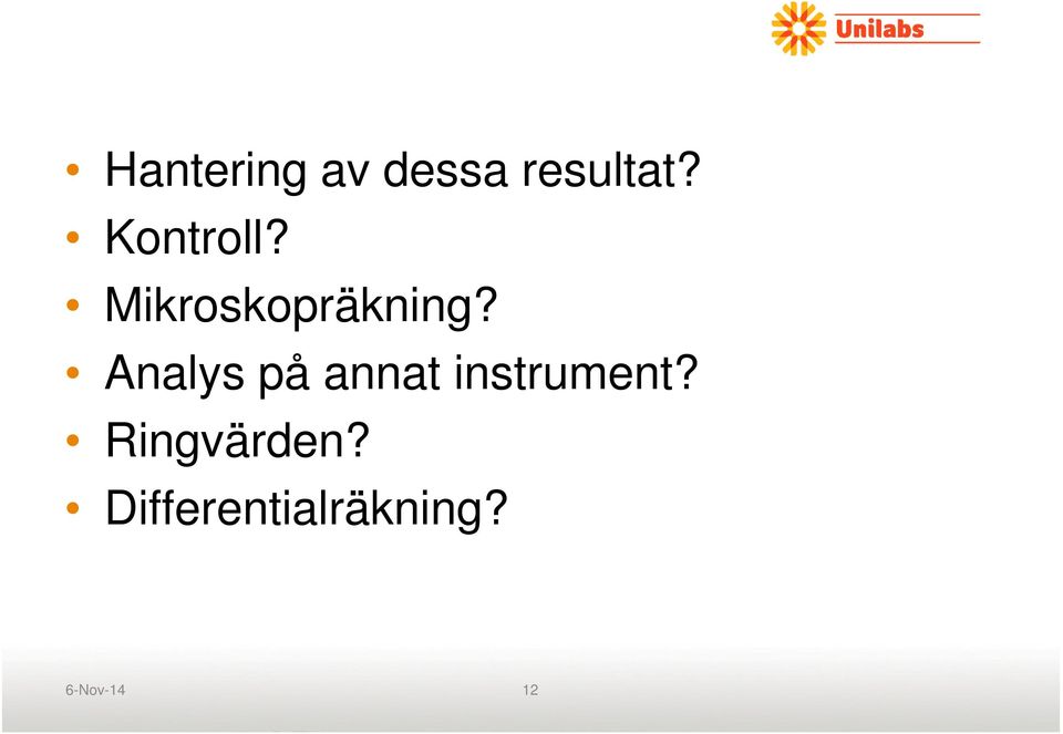 Analys på annat instrument?