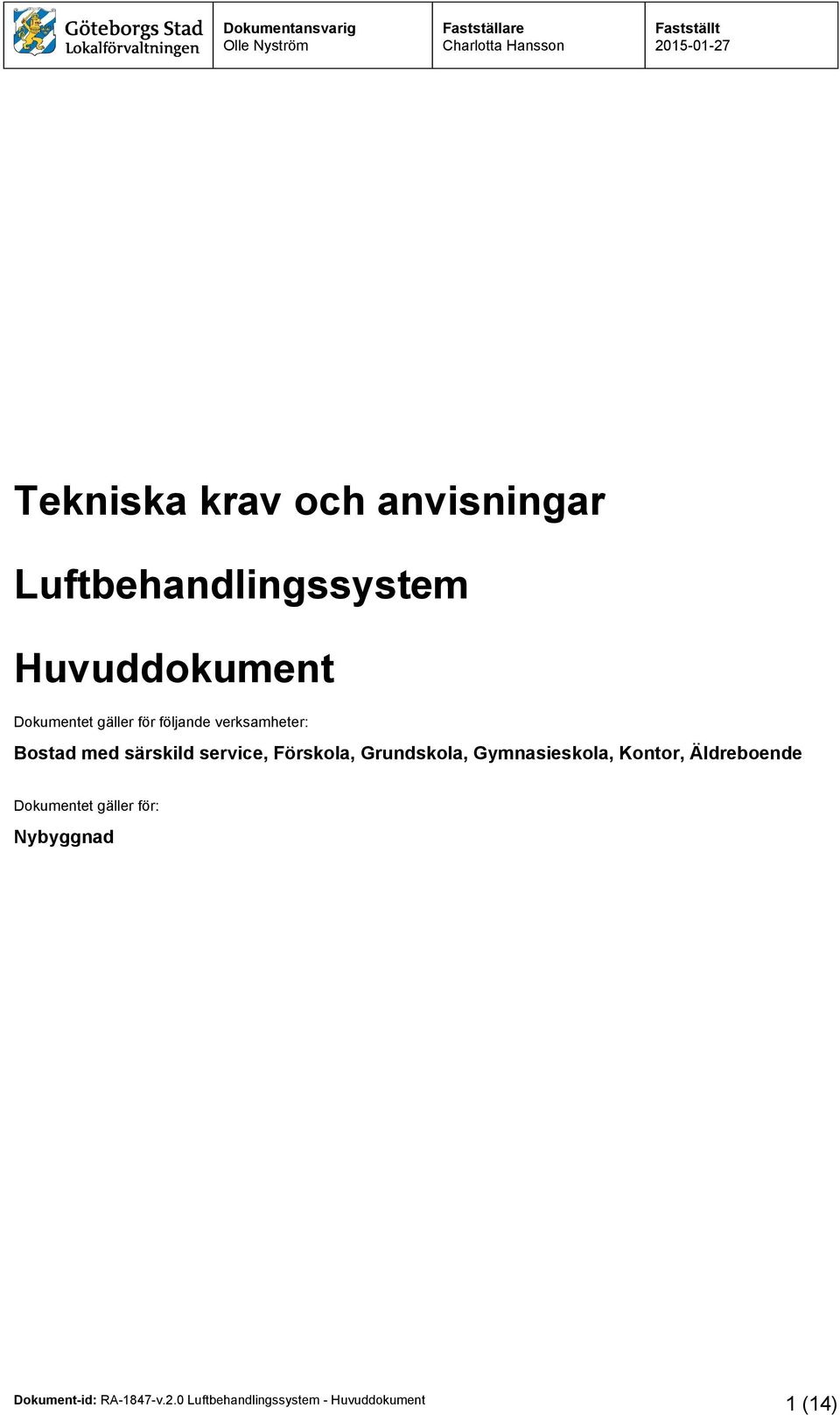 Bostad med särskild service, Förskola, Grundskola,