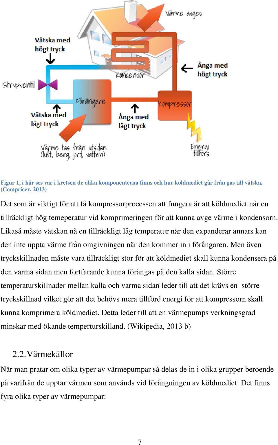 Likaså måste vätskan nå en tillräckligt låg temperatur när den expanderar annars kan den inte uppta värme från omgivningen när den kommer in i förångaren.