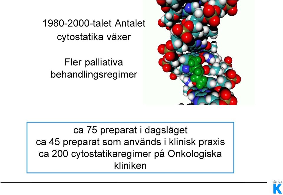 dagsläget ca 45 preparat som används i klinisk