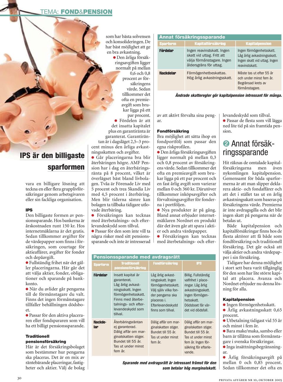 Sedan tillkommer avgifter för de värdepapper som finns i försäkringen, som courtage för aktieaffärer, avgifter för fonder och depåavgift. Fullständig frihet när det gäller placeringarna.