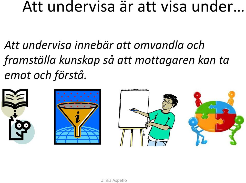 omvandla och framställa kunskap