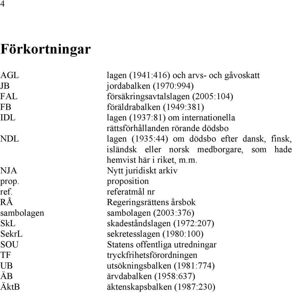 riket, m.m. NJA Nytt juridiskt arkiv prop. proposition ref.