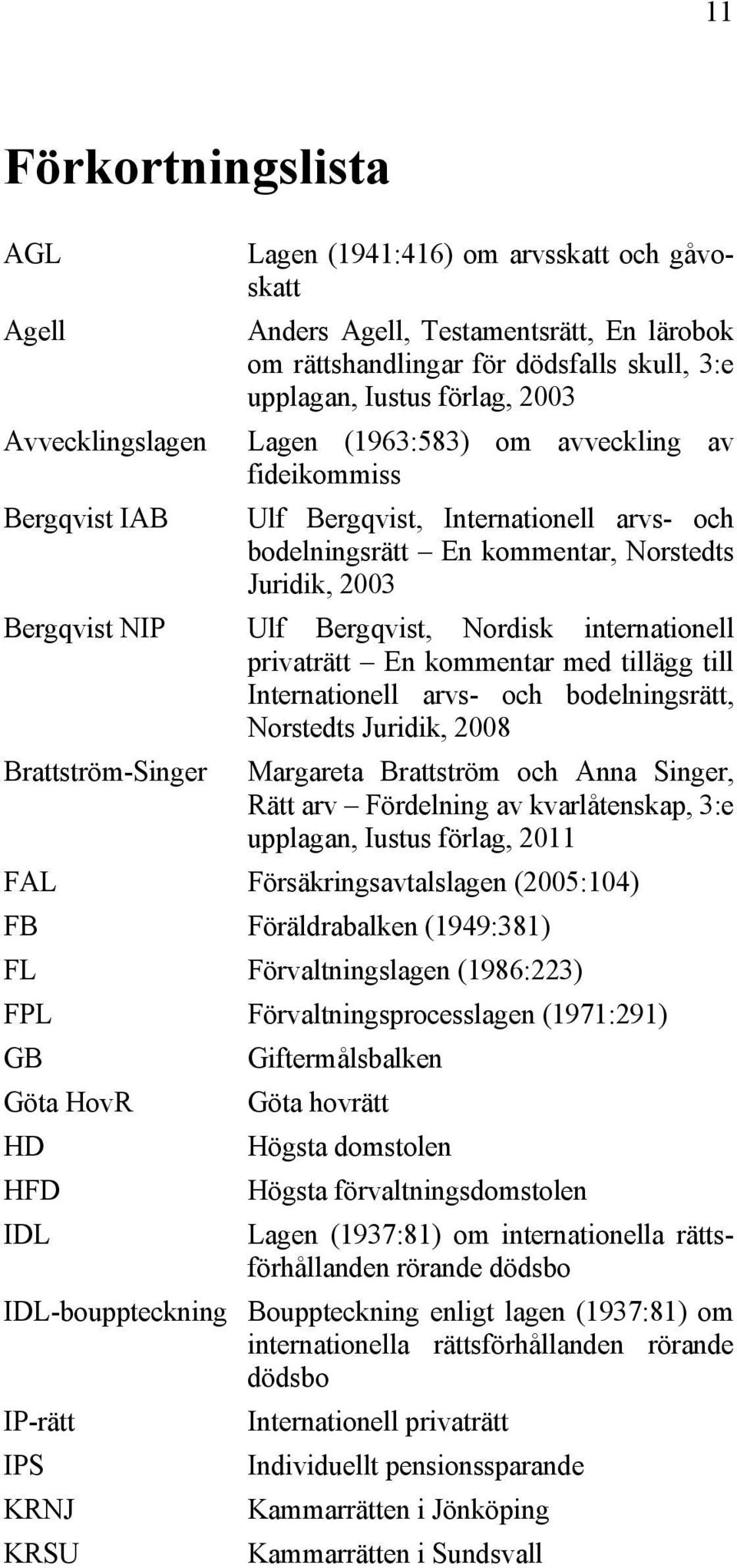 Nordisk internationell privaträtt En kommentar med tillägg till Internationell arvs- och bodelningsrätt, Norstedts Juridik, 2008 Brattström-Singer Margareta Brattström och Anna Singer, Rätt arv