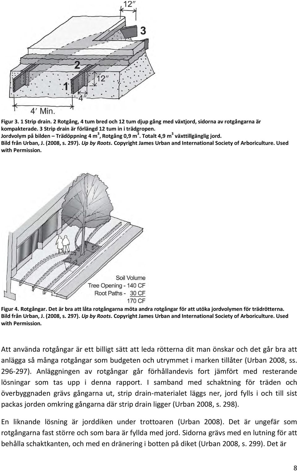 Copyright James Urban and International Society of Arboriculture. Used with Permission. Figur 4. Rotgångar.