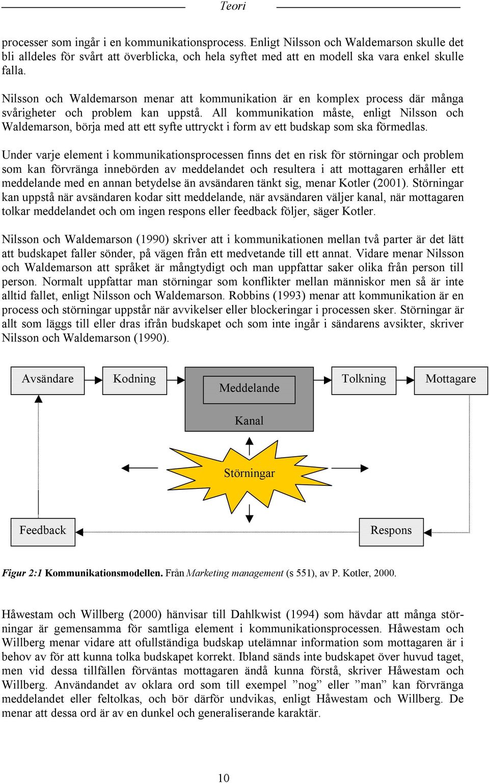 All kommunikation måste, enligt Nilsson och Waldemarson, börja med att ett syfte uttryckt i form av ett budskap som ska förmedlas.