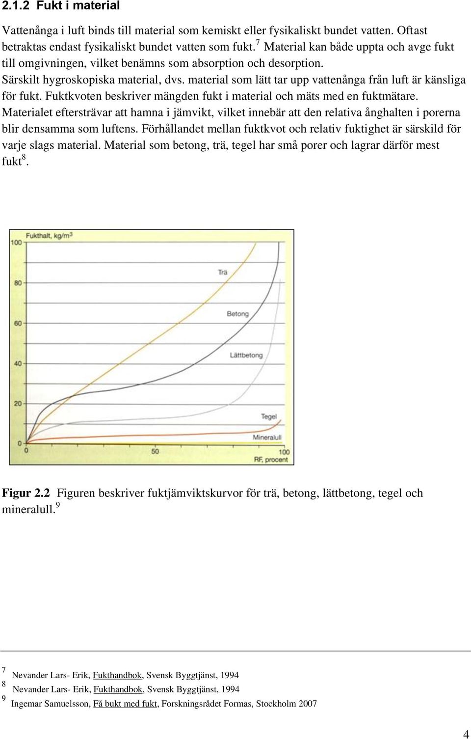 material som lätt tar upp vattenånga från luft är känsliga för fukt. Fuktkvoten beskriver mängden fukt i material och mäts med en fuktmätare.