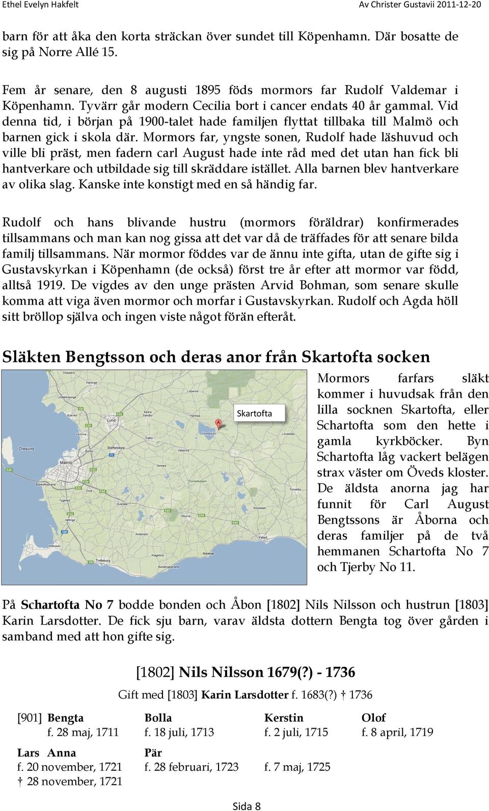 Mormors far, yngste sonen, Rudolf hade läshuvud och ville bli präst, men fadern carl August hade inte råd med det utan han fick bli hantverkare och utbildade sig till skräddare istället.