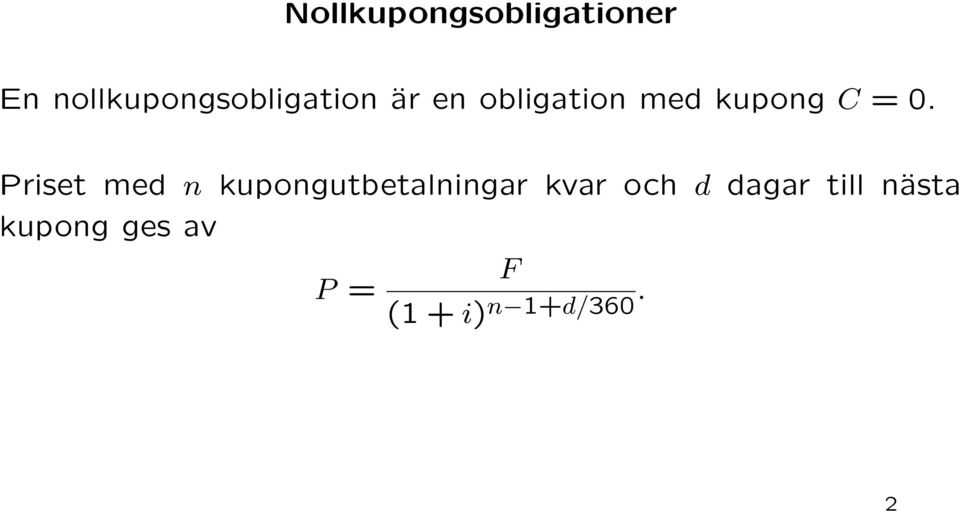 kupong C = 0.