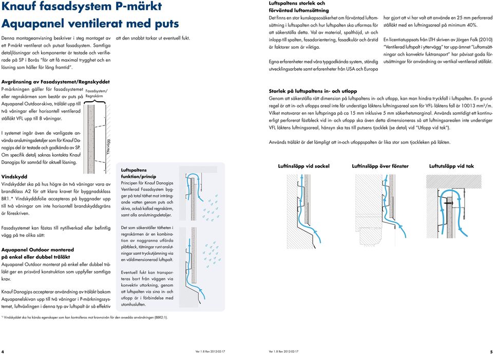 Luftspaltens storlek och förväntad luftomsättning Det finns en stor kunskapsosäkerhet om förväntad luftomsättning i luftsspalten och hur luftspalten ska utformas för att säkerställa detta.