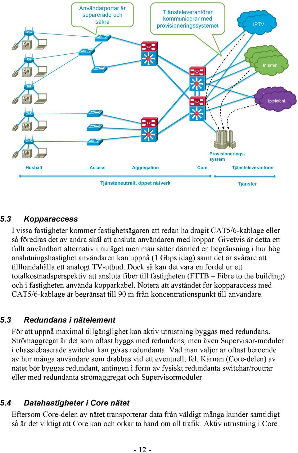 3 Kopparaccess I vissa fastigheter kommer fastighetsägaren att redan ha dragit CAT5/6-kablage eller så föredras det av andra skäl att ansluta användaren med koppar.