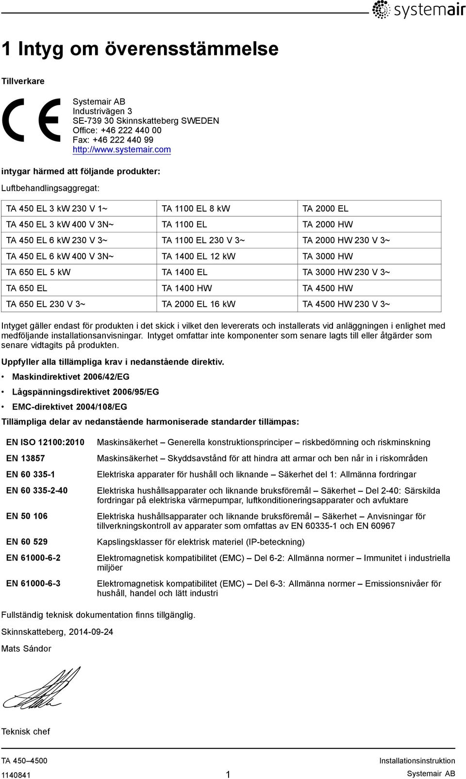 EL 230 V 3~ TA 2000 HW 230 V 3~ TA 450 EL 6 kw 400 V 3N~ TA 1400 EL 12 kw TA 3000 HW TA 650 EL 5 kw TA 1400 EL TA 3000 HW 230 V 3~ TA 650 EL TA 1400 HW TA 4500 HW TA 650 EL 230 V 3~ TA 2000 EL 16 kw