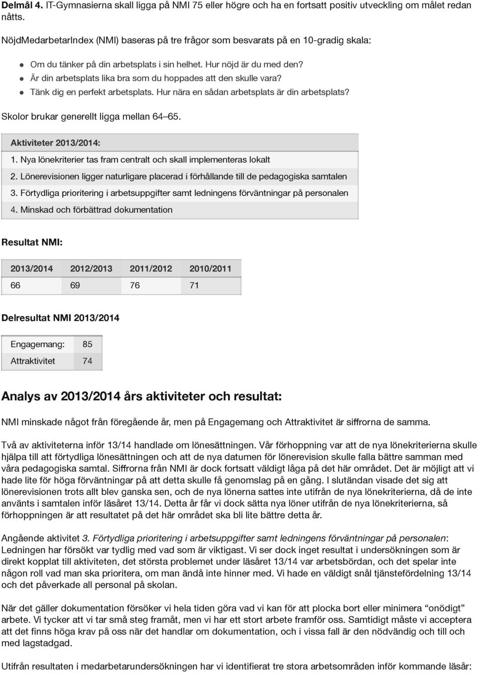 Är din arbetsplats lika bra som du hoppades att den skulle vara? Tänk dig en perfekt arbetsplats. Hur nära en sådan arbetsplats är din arbetsplats? Skolor brukar generellt ligga mellan 64 65.