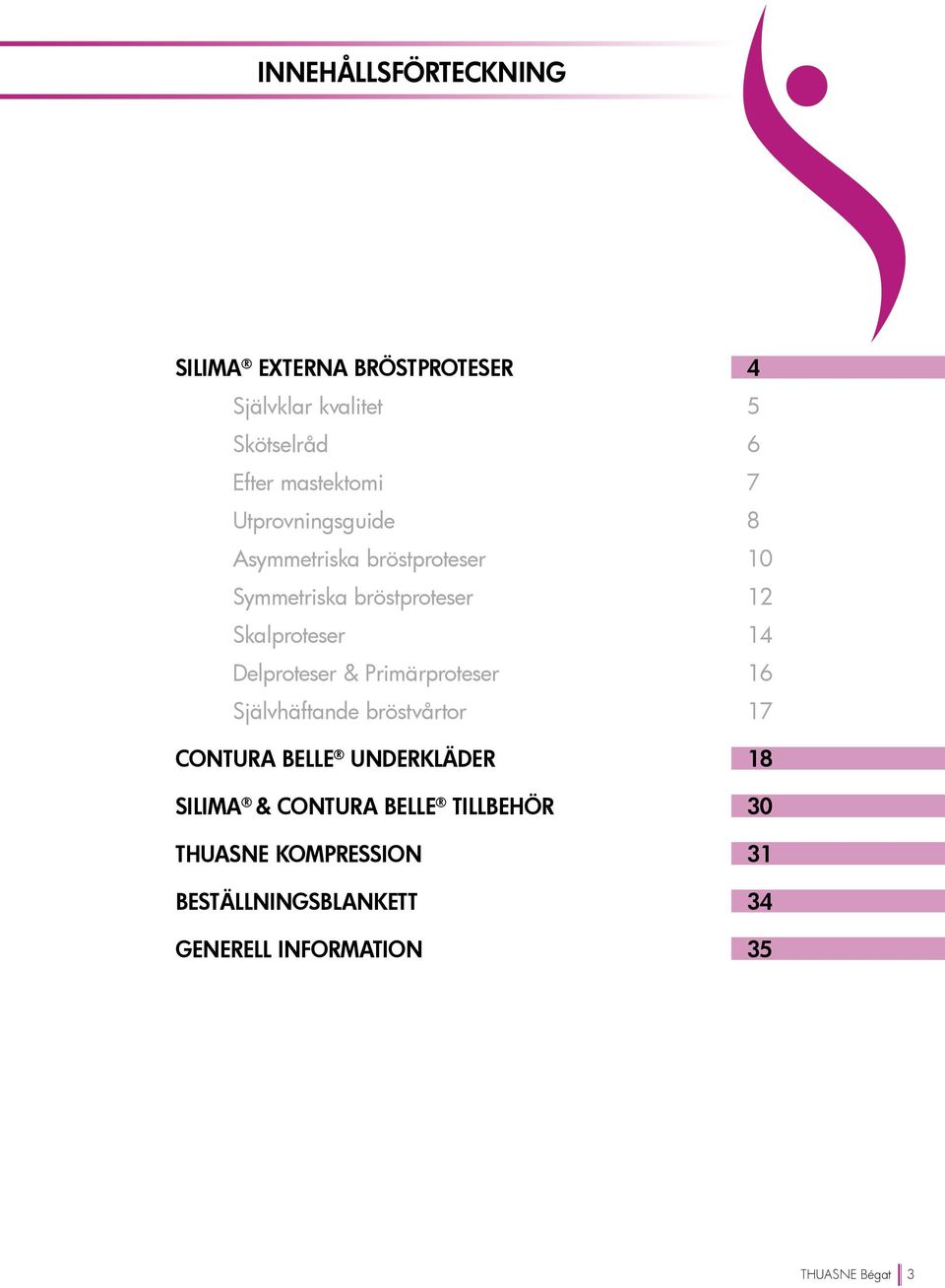 Delproteser & Primärproteser 16 Självhäftande bröstvårtor 17 contura belle underkläder 18 silima &