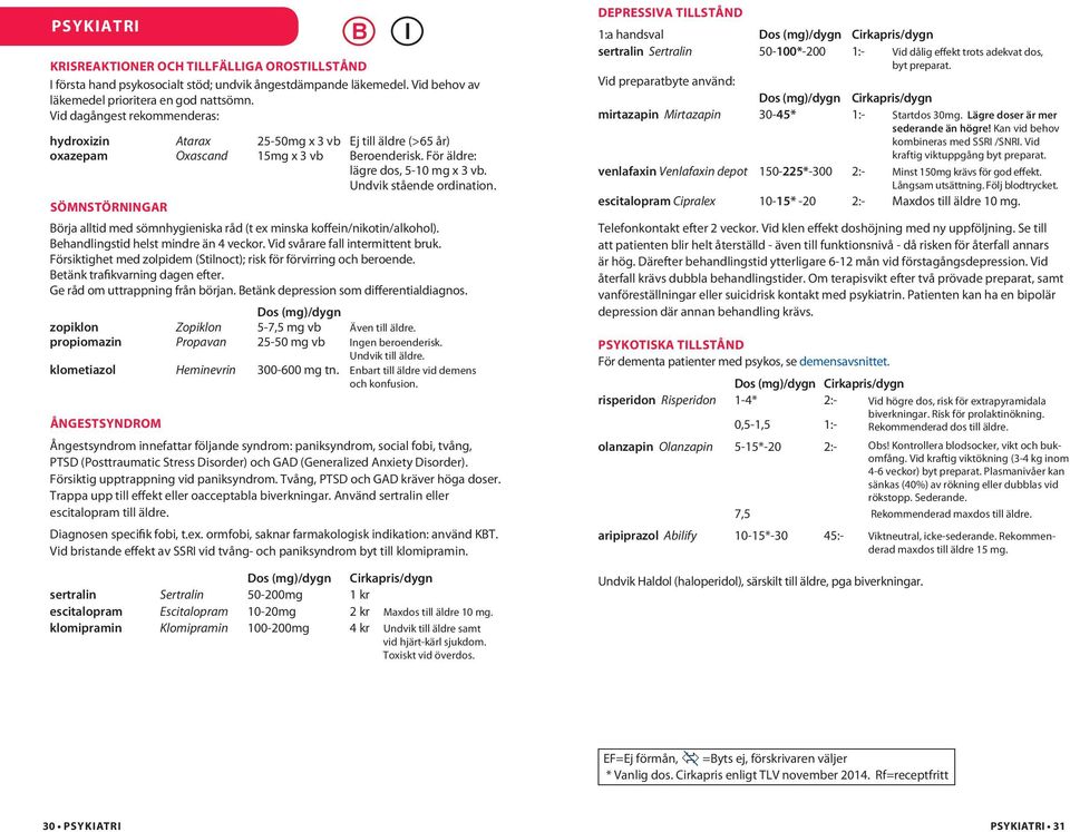 SÖMNSTÖRNNGAR örja alltid med sömnhygieniska råd (t ex minska koffein/nikotin/alkohol). ehandlingstid helst mindre än 4 veckor. Vid svårare fall intermittent bruk.